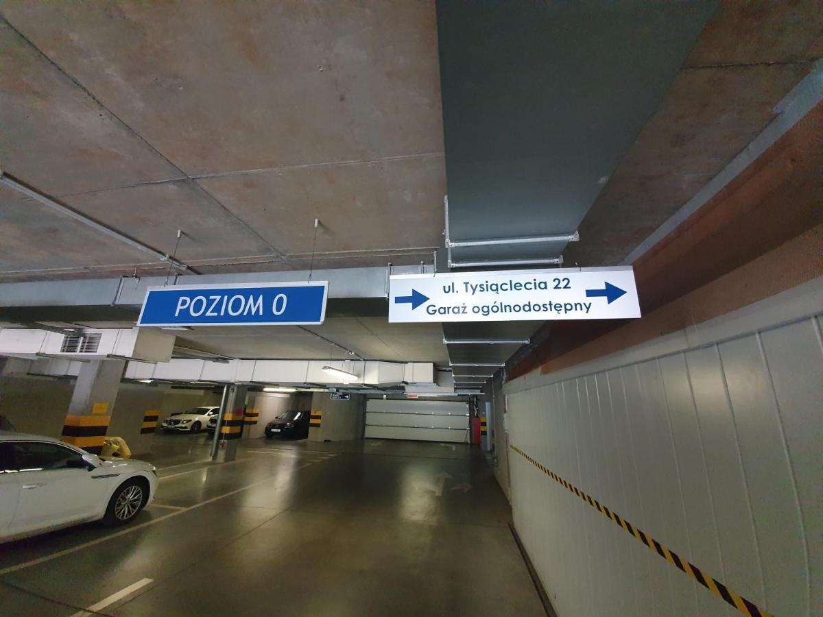 קטוביץ Apartament Wsrod 1000Cy Swiatel - Z Parkingiem W Hali Garazowej- Duzy Balkon Z Lezakami - Piekny Widok Noca Na Panorame Tysiaclecia מראה חיצוני תמונה